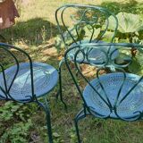 3 wrought iron garden chairs