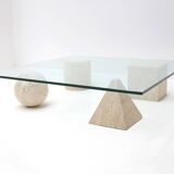 Table basse Metafora en travertin par Massimo & Lella Vignelli, Italie