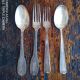 4 vintage silver metal cutlery - 209 grams