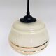Set of 2 vintage beige round ceiling lamps, 1960s