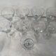 Set of 10 engraved vintage glasses