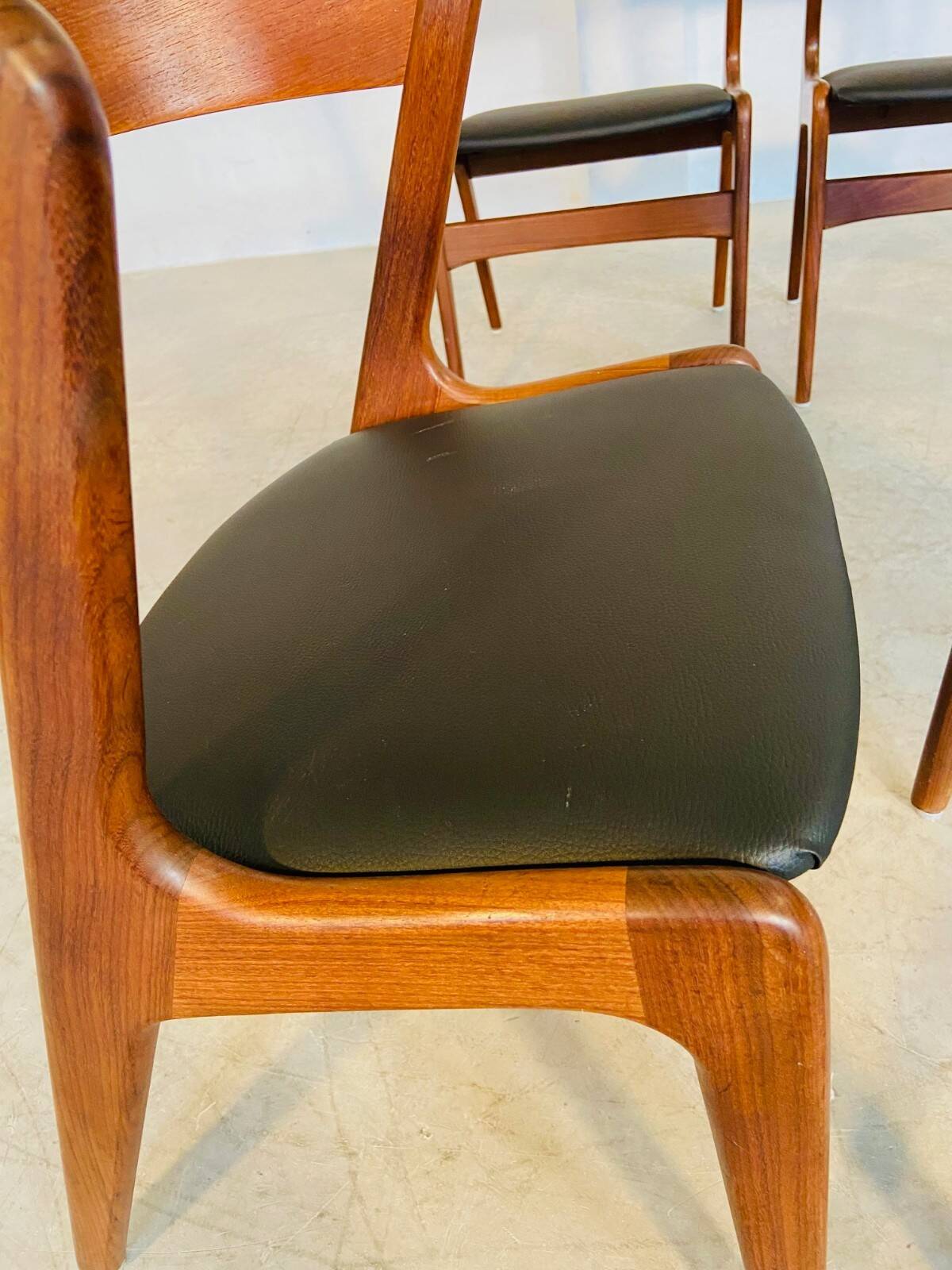 Chaises à manger vintage danoises par Kai Kristiansen pour Schou Andersens MøbelFabrik