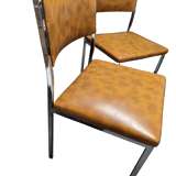 Pair of seventies chrome chairs