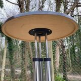 Industrial high bar table and pair of swivel stools