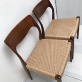 Pair of danish scandinavian chair dating from the 50