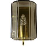1960s/70s Wall Lamp Glashütte Limburg Germany Glass & Metal Age Design