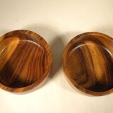 Two wooden bowls 15 cm