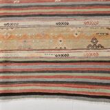 5x9 Soft Pastel Red Vintage Kilim Rug 150x290Cm SK 32959