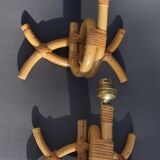 Pair of rattan wall lights