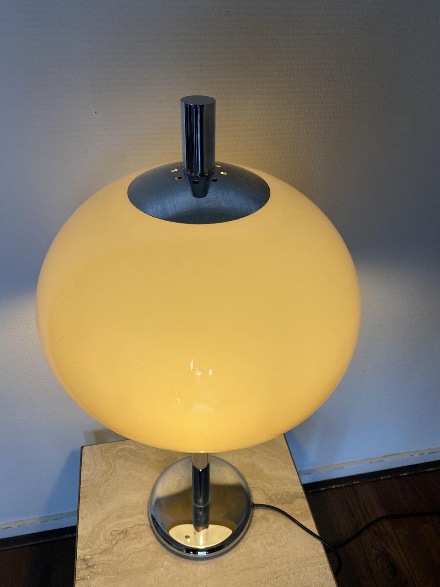 Guzzini Italy 1960s chrome-plated desk lamp