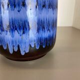 Large Pottery Fat Lava Multi-Color Floor Vase 408-40 Made by Scheurich, 1970s