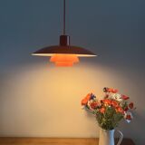 Vintage Louis Poulsen PH4/3 red - Poul Henningsen - danish design pendant