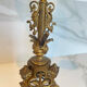 Pair of church candelabra - 19th century - in bronze and brass, 5 lights / c