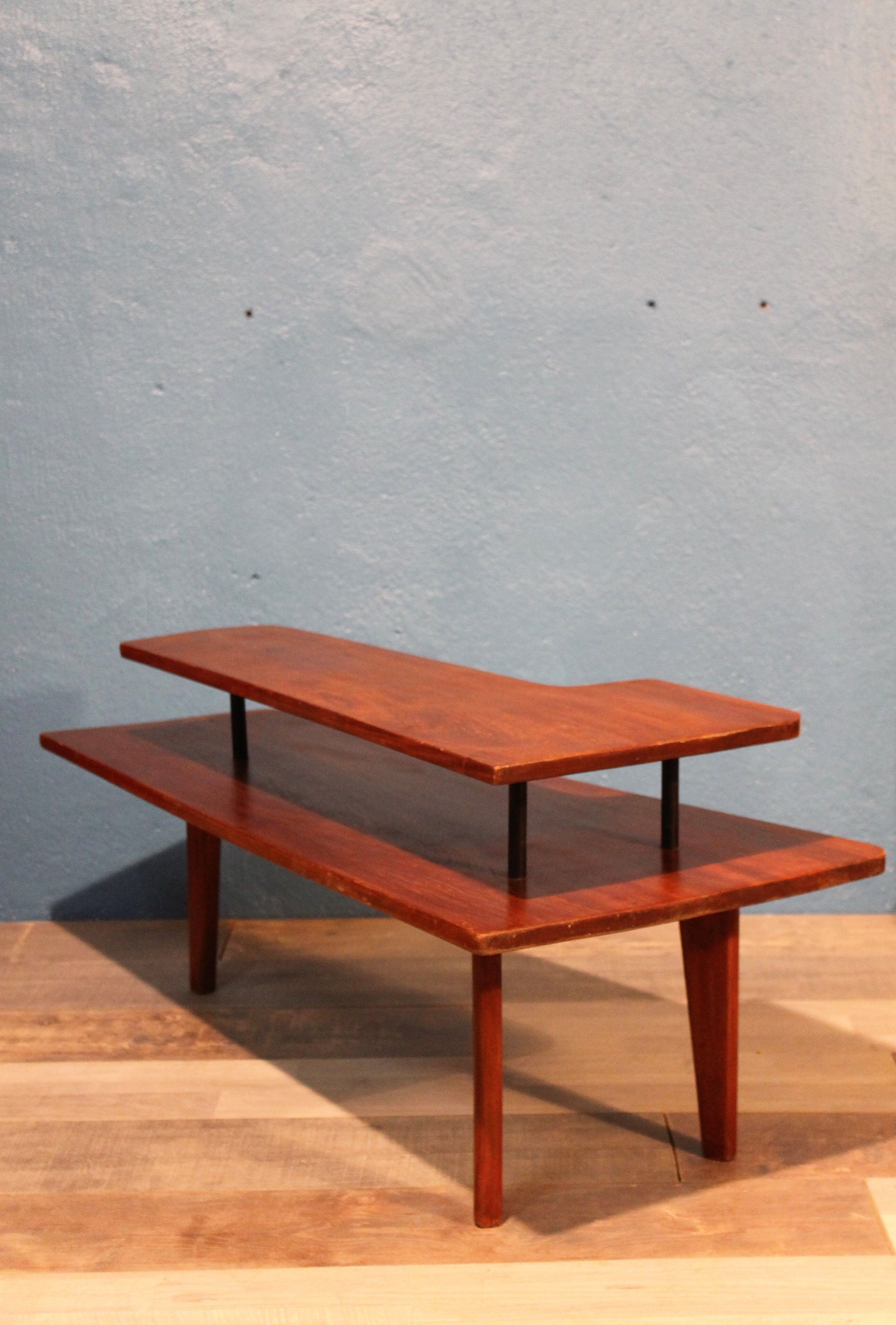 Table low double trays 60 years