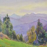 Georges Planes (1897-1977) Valley Landscape, Riverbank (double-sided)