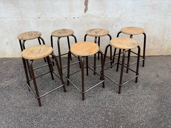 Set de 7 tabourets industriels