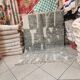 Moroccan Berber rug, grey and cream wool, 300x200 cm, large size with geometric patterns.