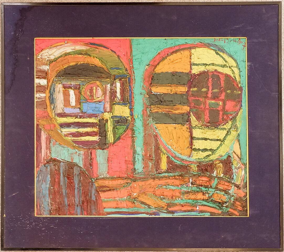 Patrick BOUDON (1944-2019) "Humanoid" oil on canvas