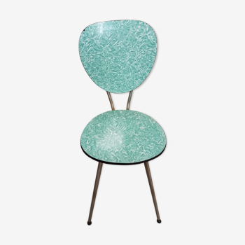 Formica chair green marbled effect