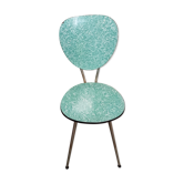 Formica chair green marbled effect