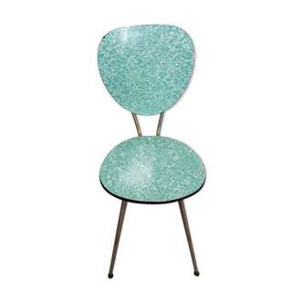 Formica chair green marbled effect