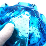 Murano Sculptural Bowl — "Bullicante" Aquamarine Blue — 1950