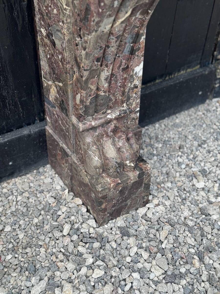 Charles X fireplace in Waulsort marble, early 19th century