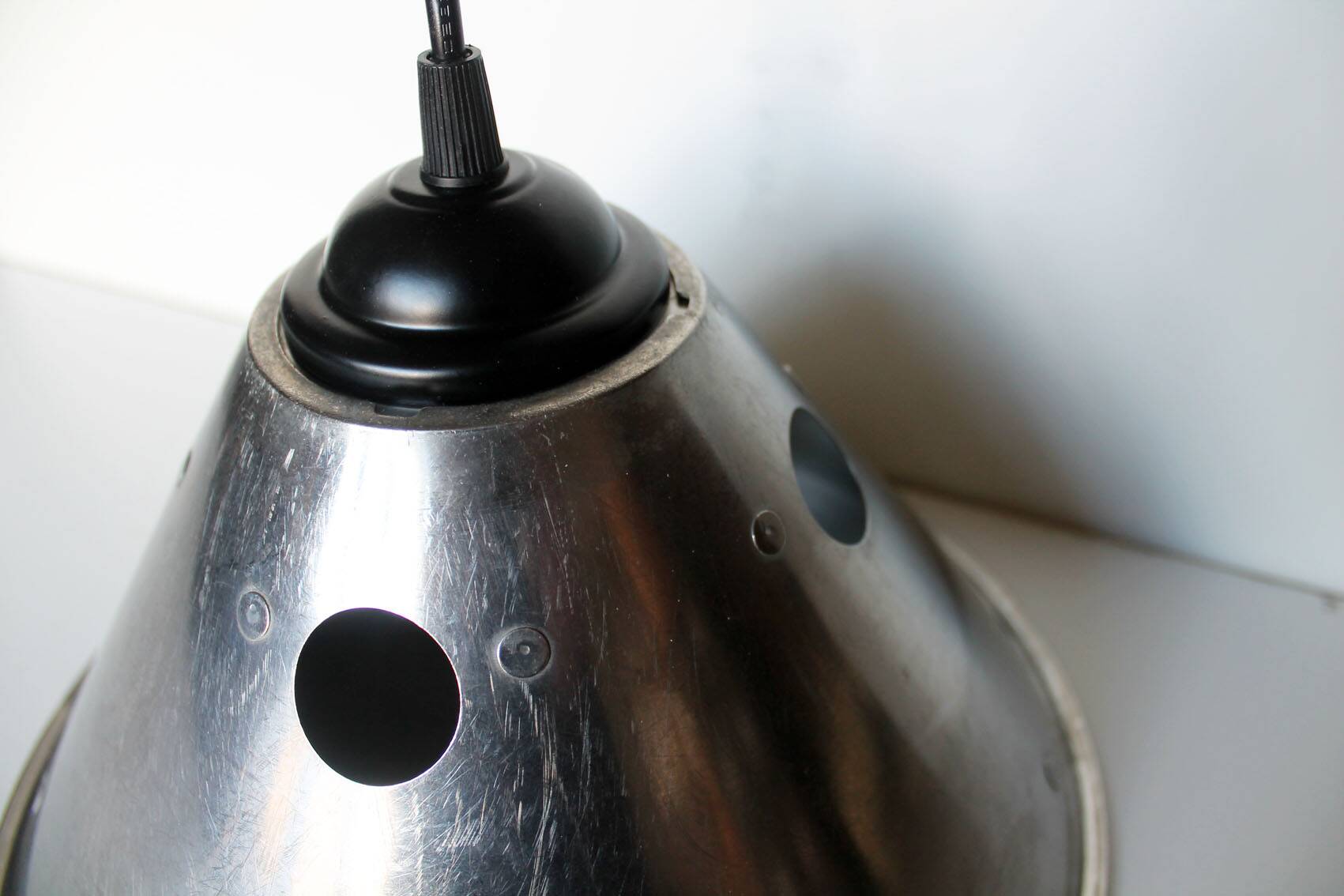 Suspension de style industriel en acier inox