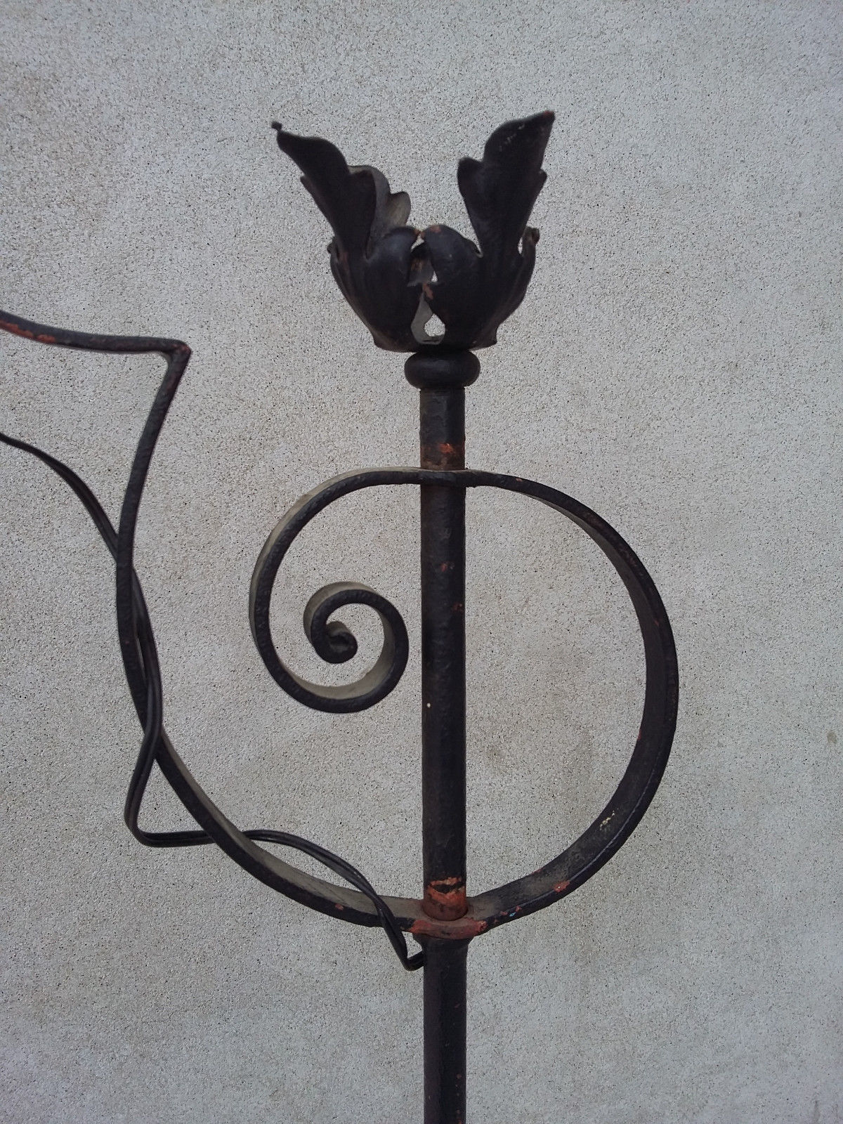 Wrought iron lamppost