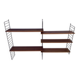 1960s String shelf in teak and metal