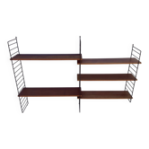 1960s String shelf in teak and metal