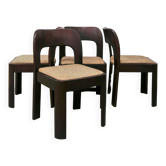 4 brutalist dining chairs