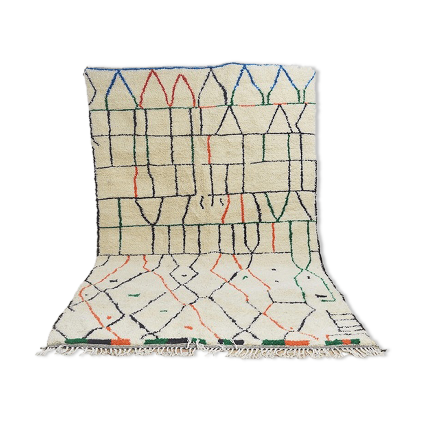 Colorful berber carpet handmade 320 x 198 cm