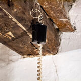 Ceiling lamp in steel and plexiglas Italy 70s