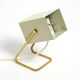 Great Mid Century metal bedside lamp with brass base by Kaiser Leuchten