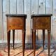 Paire de tables de chevet Style Louis XVI – Maison Gouffé – Marqueterie & Marbre