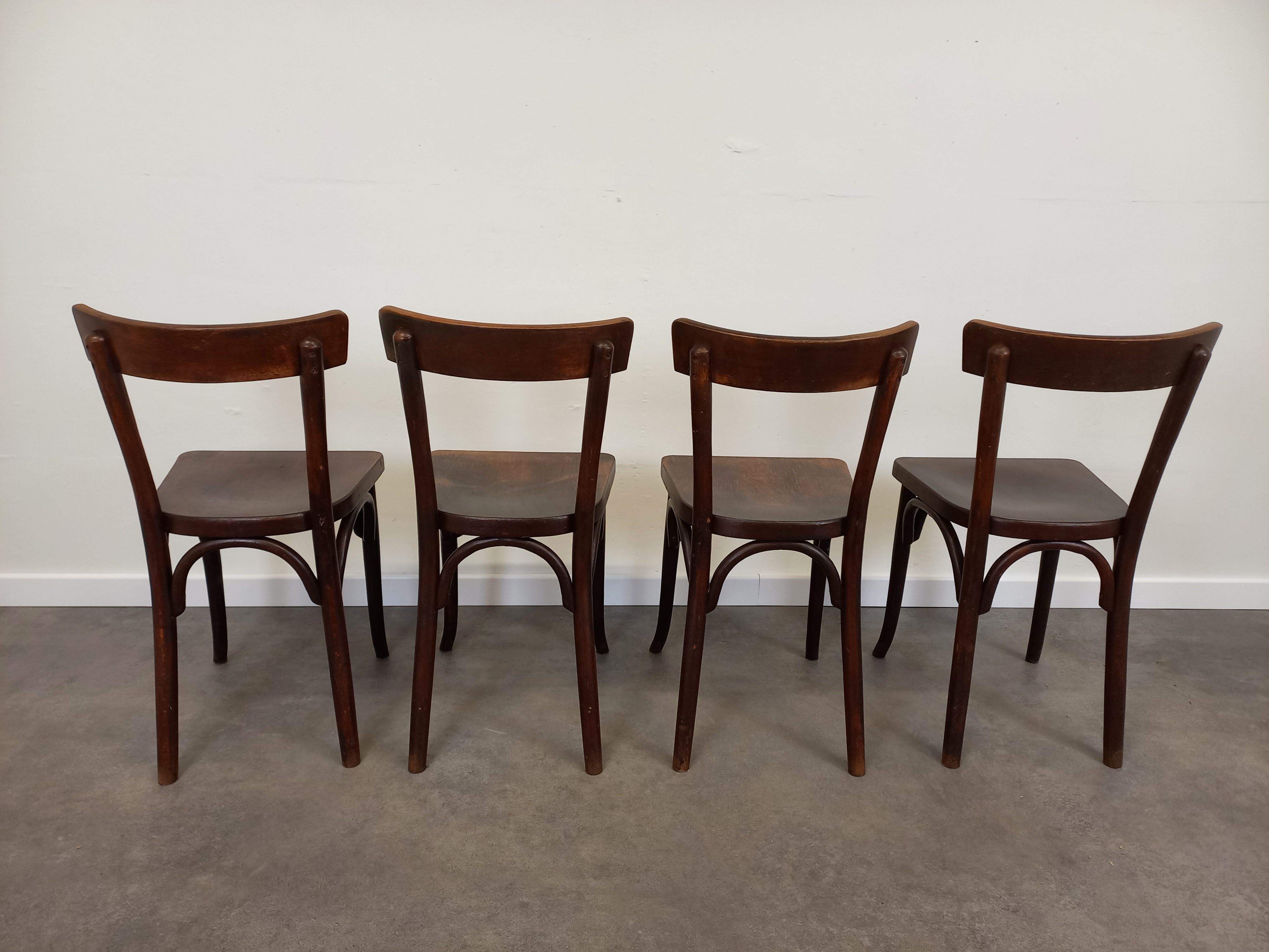 Vintage bistro chairs lot of 4