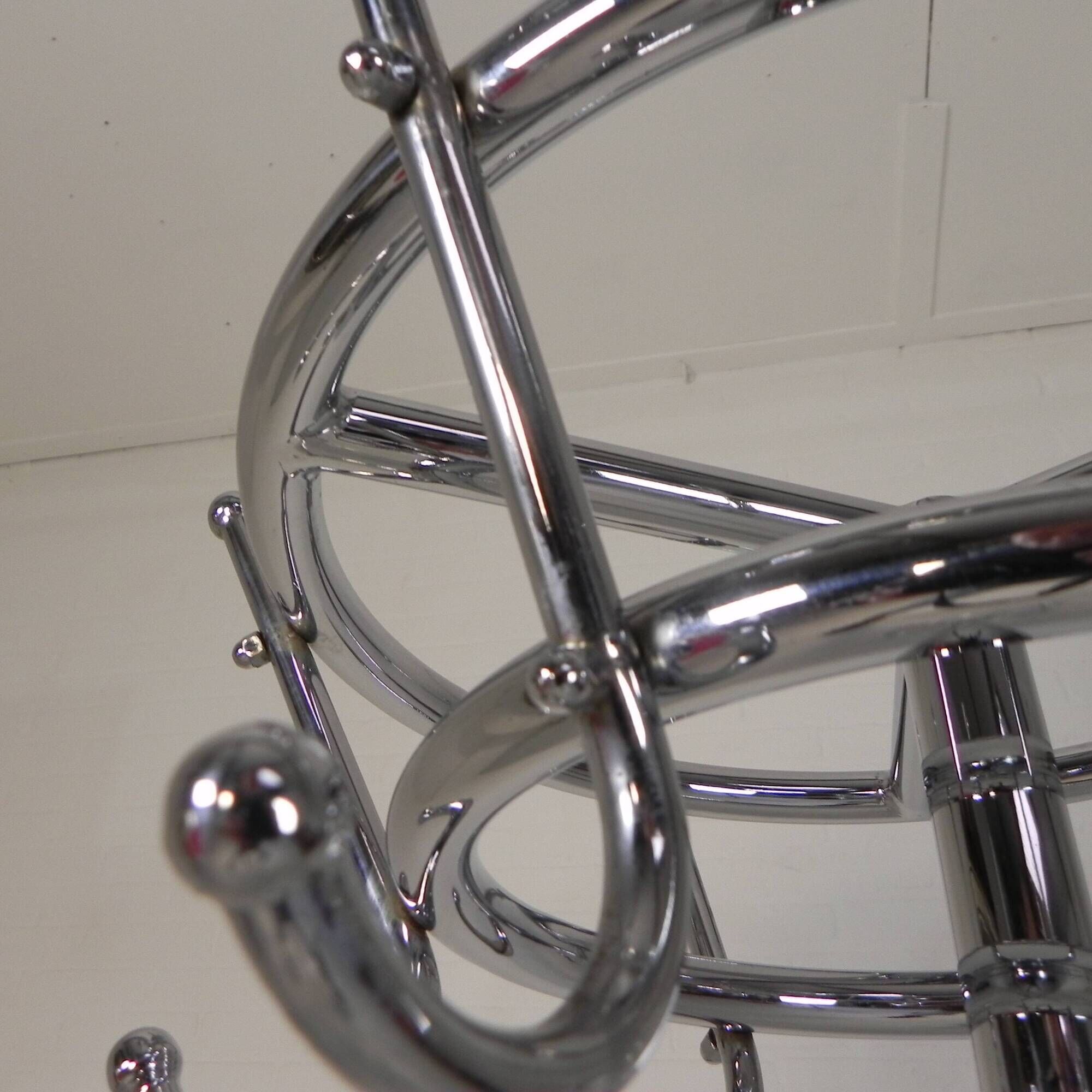Freestanding Tubax coat rack with 6 double hooks, 1950s