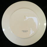 12 flat earthenware plates terre de fer bocage