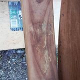 Oval table of grape harvesters from the Southwest in cherry wood