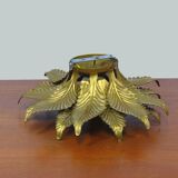 Vintage brass flower sconce 1970