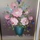 Frame painting with oil signed