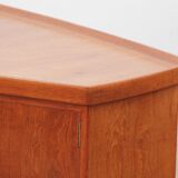 Scandinavian desk boomerang in teak by Arne Hovmand Olsen