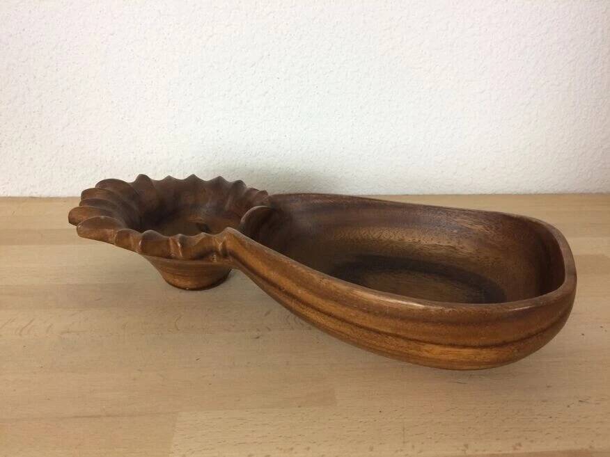 Scandinavian fruit bowl pineapple in teak