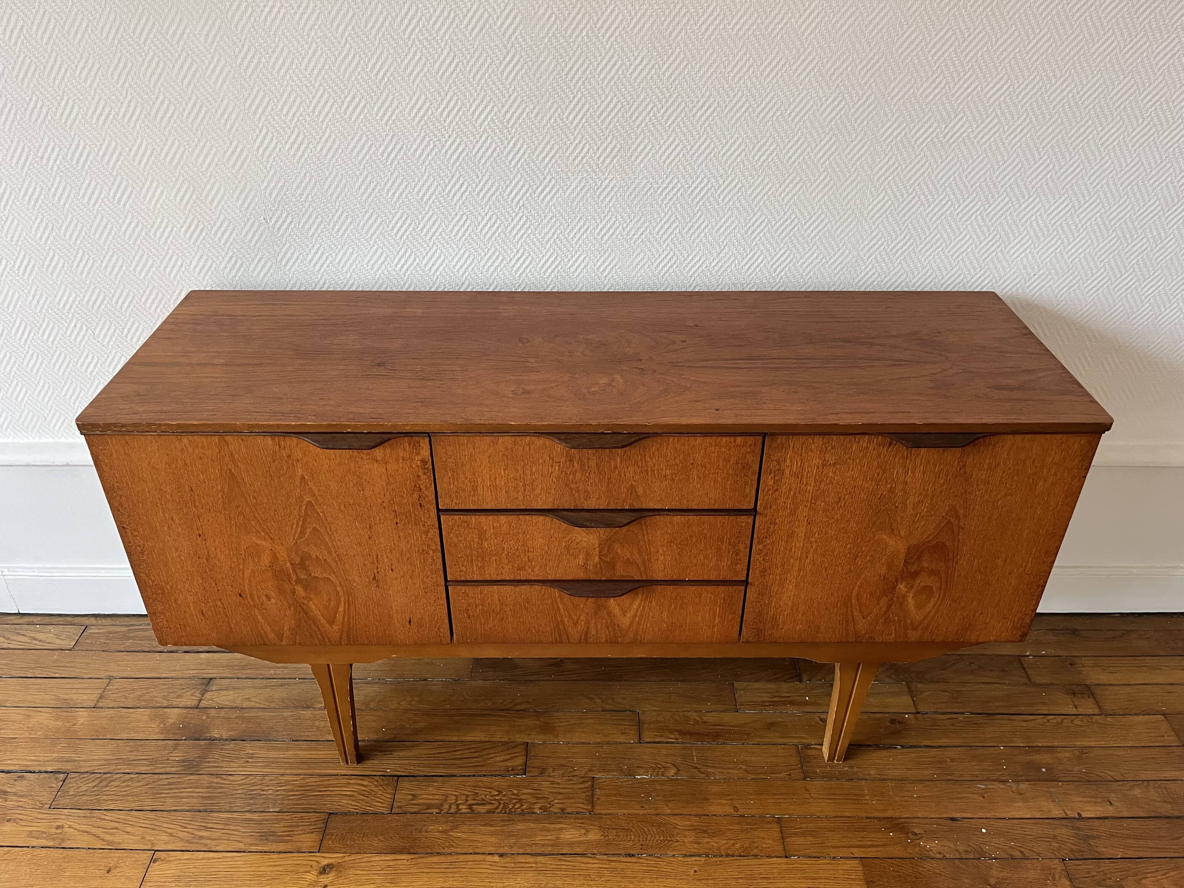 English sideboard in vintage solid teak from the austin suite collection