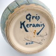 Glazed stoneware vase, Art Deco circa 1920, signed Kèramis, Charles Catteau.