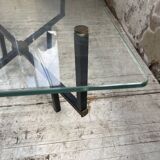 60s glass coffee table