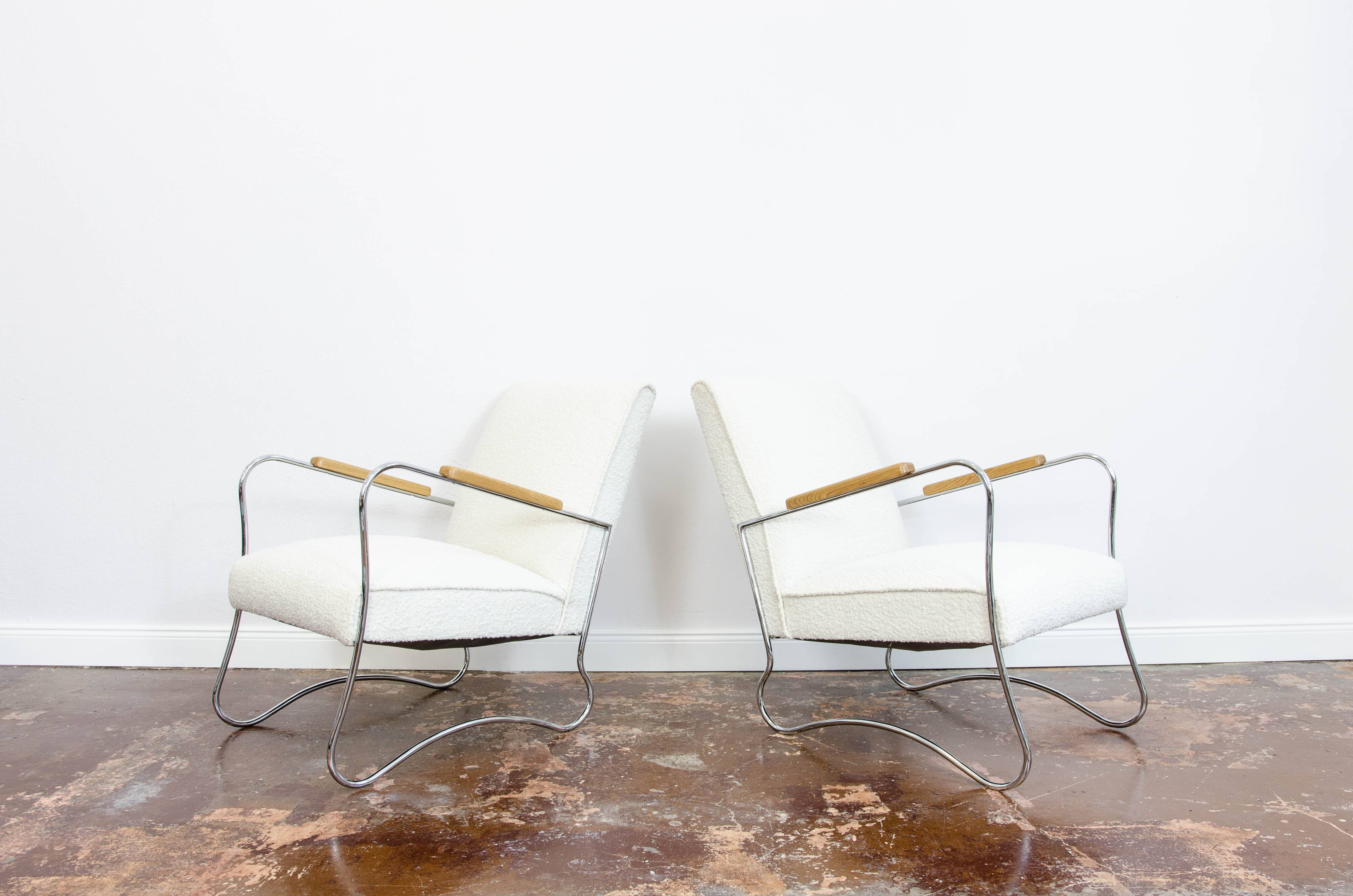 Chaises de style Bauhaus, années 1950, Pologne, ensemble de 2