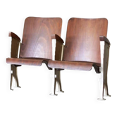 Banquette strapontin cinéma art déco 1930