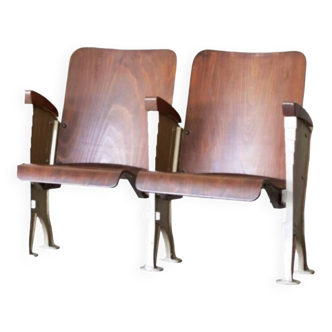 Banquette strapontin cinéma art déco 1930